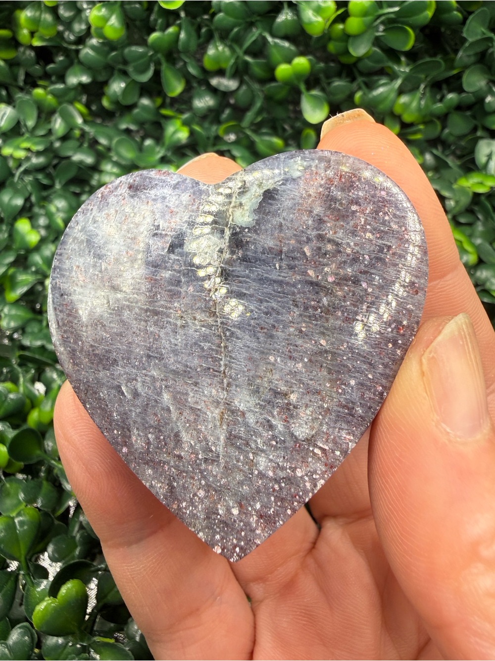 Flashy Iolite Heart